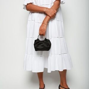 The Row Double Circle Micro Satin Bag